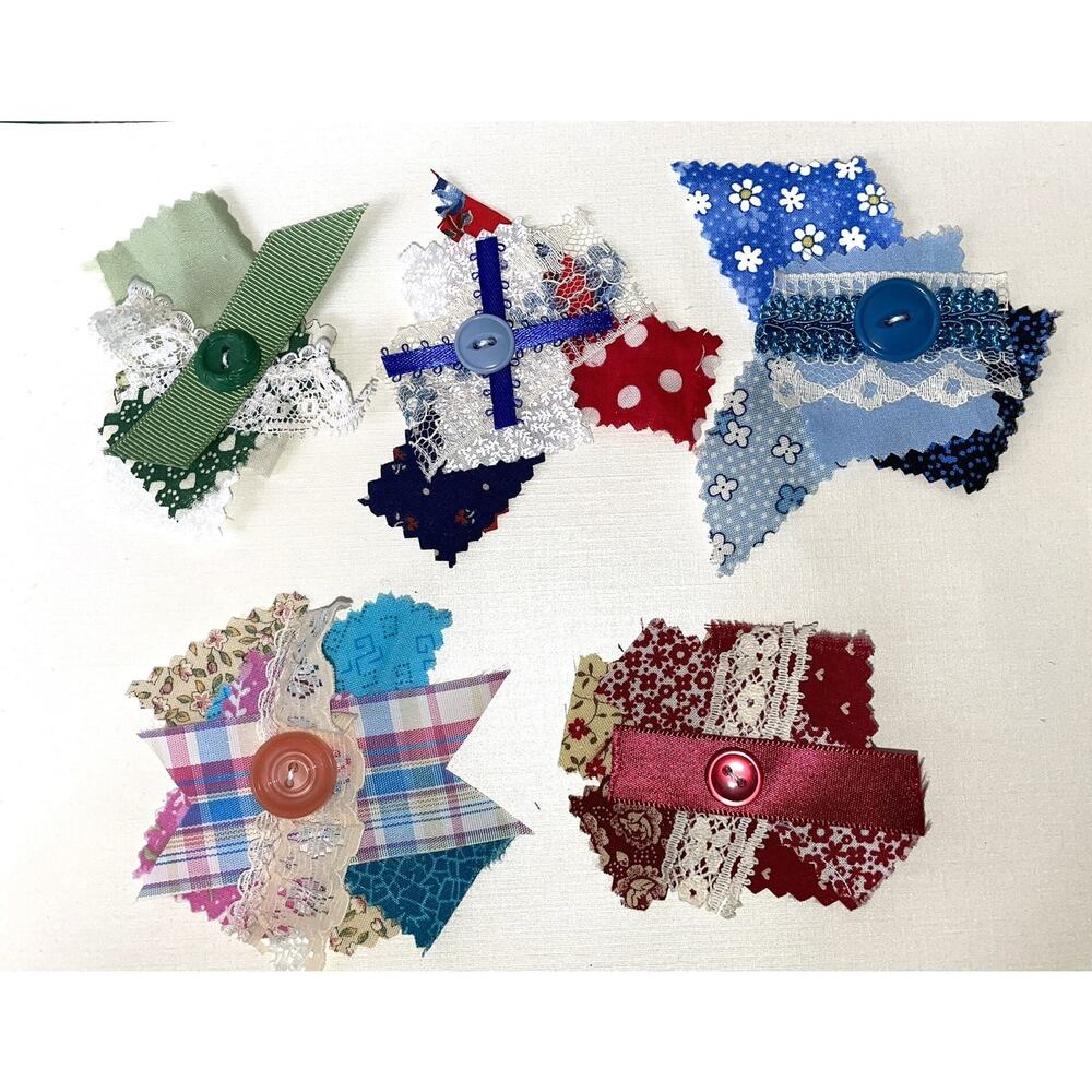 Bundle of 5  Scrapbook Embellishments | Handcrafted | Scrap Materials